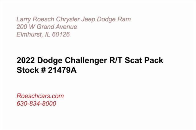 2022 Dodge Challenger R/T Scat Pack 2022 Dodge Challenger R/T Scat Pack