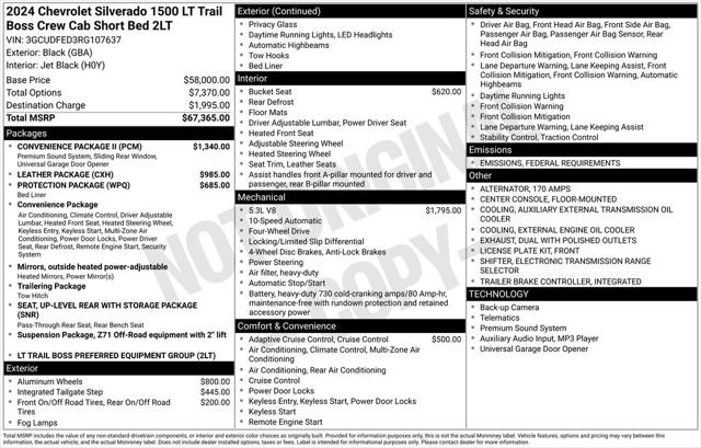 2024 Chevrolet Silverado 1500 4WD Crew Cab Short Bed LT Trail Boss 2024 Chevrolet Silverado 1500 4WD Crew Cab Short Bed LT Trail Boss