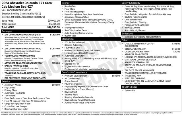 2023 Chevrolet Colorado 4WD Crew Cab Short Box Z71