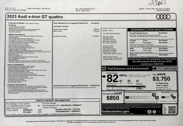 2023 Audi e-tron GT Premium Plus quattro