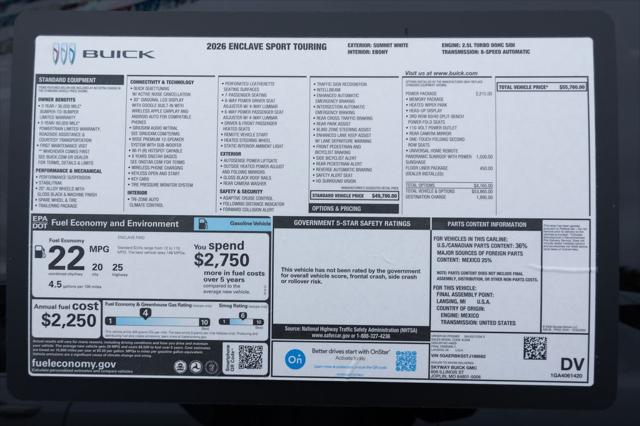 2026 Buick Enclave Sport Touring