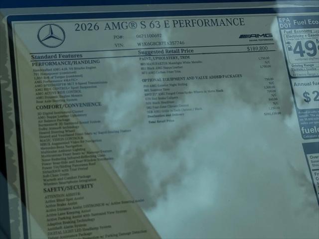 2026 Mercedes-Benz AMG S 63 E 4MATIC