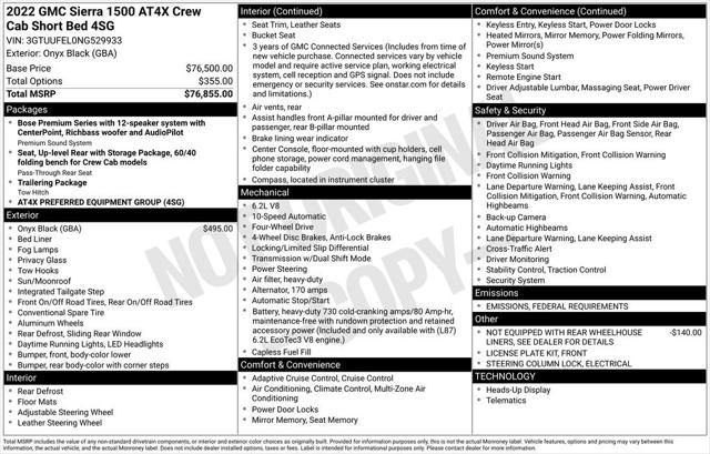 2022 GMC Sierra 1500 4WD Crew Cab Short Box AT4X 2022 GMC Sierra 1500 4WD Crew Cab Short Box AT4X