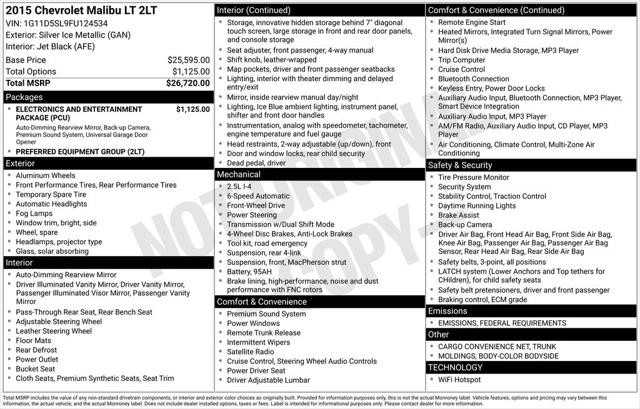 2015 Chevrolet Malibu 2LT