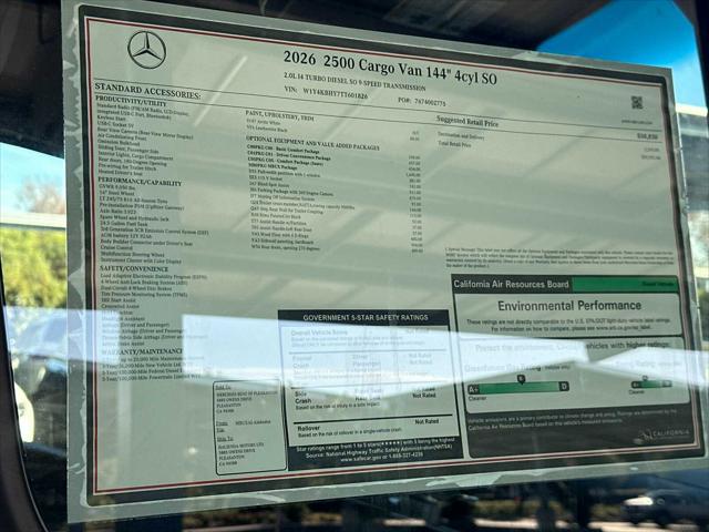 2026 Mercedes-Benz Sprinter 2500 Cab Chassis 144 WB 3D Cargo Van