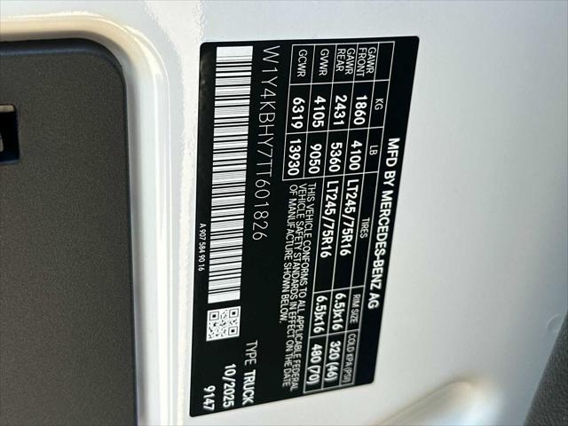 2026 Mercedes-Benz Sprinter 2500 Cab Chassis 144 WB 3D Cargo Van