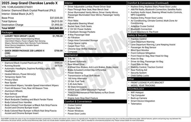2025 Jeep Grand Cherokee GRAND CHEROKEE LAREDO X 4X2 2025 Jeep Grand Cherokee GRAND CHEROKEE LAREDO X 4X2