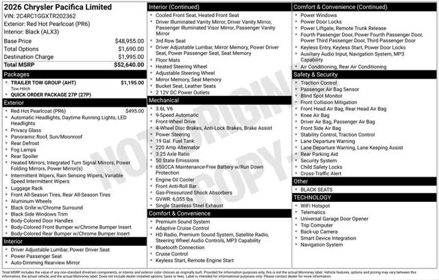2026 Chrysler Pacifica PACIFICA LIMITED