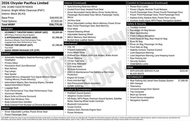 2026 Chrysler Pacifica PACIFICA LIMITED 2026 Chrysler Pacifica PACIFICA LIMITED