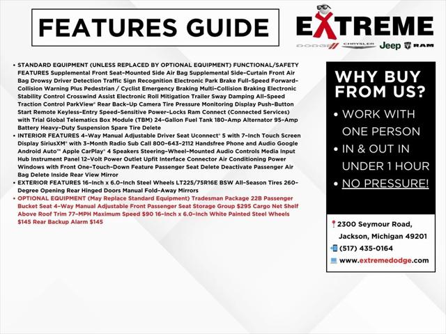 2025 RAM ProMaster 2500 Cargo Van Tradesman High Roof 159 WB w/Pass Seat 2025 RAM ProMaster 2500 Cargo Van Tradesman High Roof 159 WB w/Pass Seat