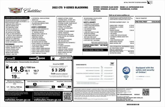 2022 Cadillac CT5-V V-Series Blackwing