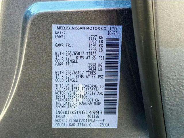 2026 Nissan Frontier Crew Cab SV 4x4
