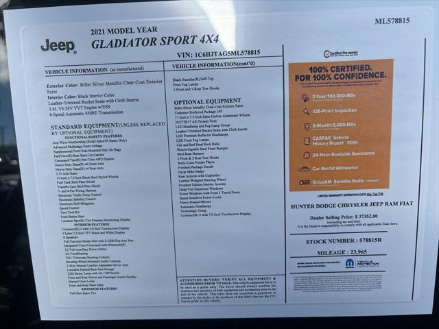 2021 Jeep Gladiator Freedom 4x4 2021 Jeep Gladiator Freedom 4x4