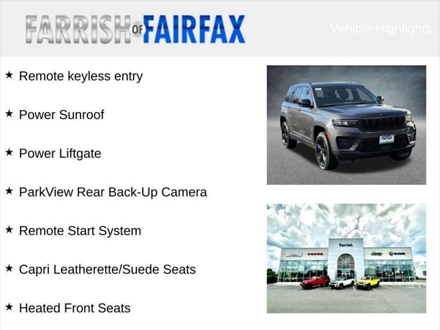 2025 Jeep Grand Cherokee GRAND CHEROKEE ALTITUDE X 4X4 2025 Jeep Grand Cherokee GRAND CHEROKEE ALTITUDE X 4X4