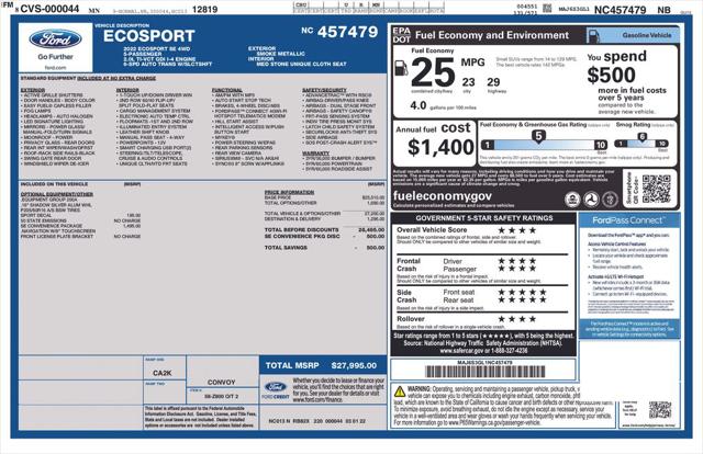 2022 Ford EcoSport SE 2022 Ford EcoSport SE