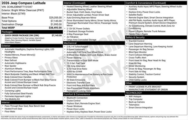 2026 Jeep Compass Latitude