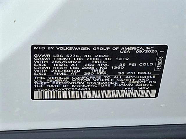 2026 Volkswagen Atlas Cross Sport SEL R-Line Black
