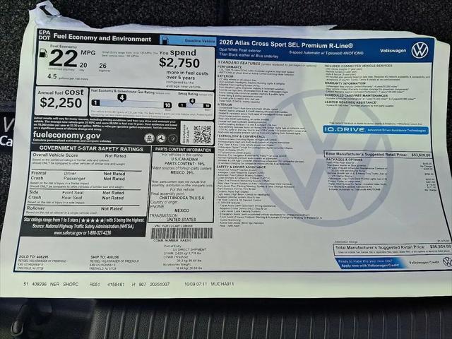 2026 Volkswagen Atlas Cross Sport SEL Premium R-Line