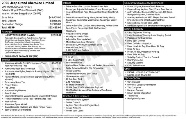 2025 Jeep Grand Cherokee Limited 4x2