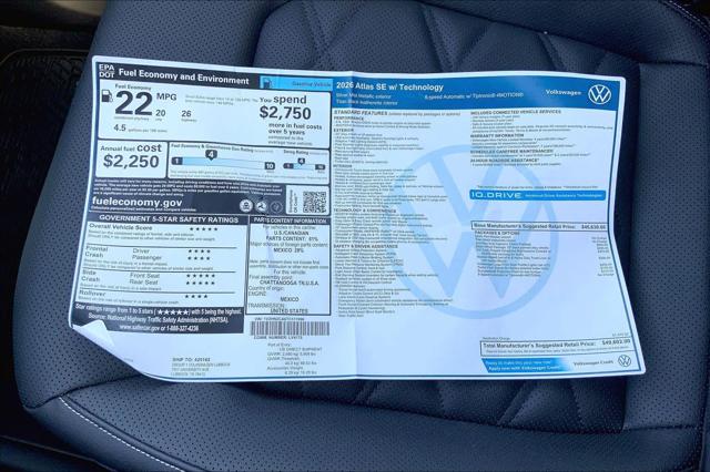2026 Volkswagen Atlas 2.0T SE w/Technology