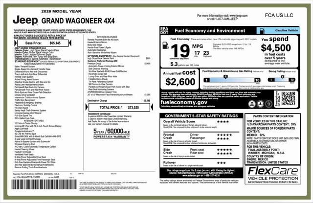 2026 Wagoneer Grand Wagoneer GRAND WAGONEER 4X4