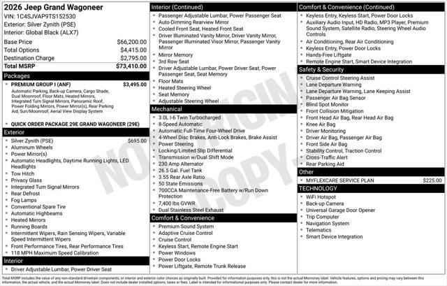 2026 Wagoneer Grand Wagoneer GRAND WAGONEER 4X4