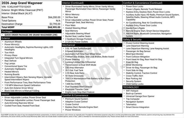 2026 Wagoneer Grand Wagoneer GRAND WAGONEER 4X4