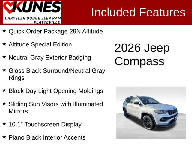 2026 Jeep Compass COMPASS LATITUDE ALTITUDE 4X4 2026 Jeep Compass COMPASS LATITUDE ALTITUDE 4X4