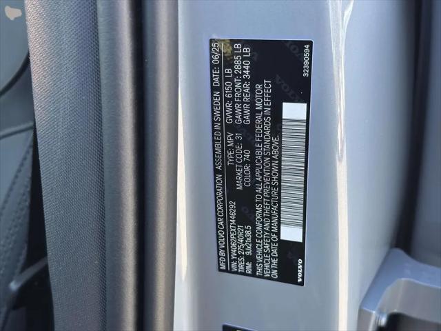2026 Volvo XC90 Plus, B6 AWD Gas (mild hybrid), Gasoline, Bright, 7 Seats