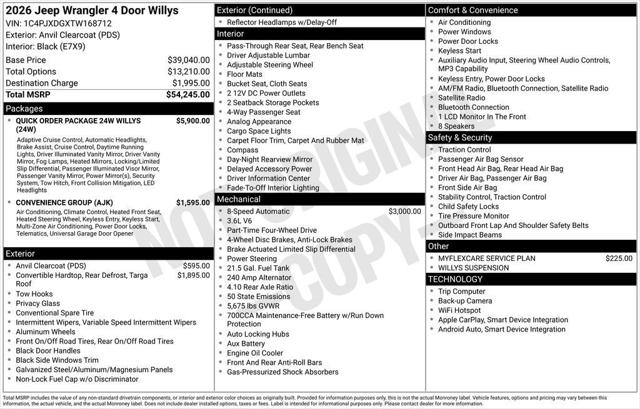 2026 Jeep Wrangler Willys