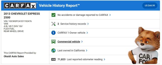 2013 Chevrolet Express Work Van