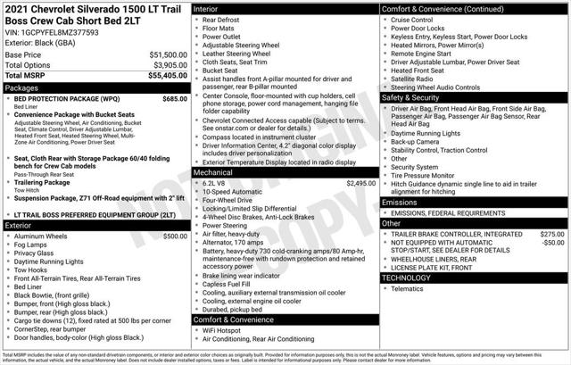 2021 Chevrolet Silverado 1500 4WD Crew Cab Short Bed LT Trail Boss 2021 Chevrolet Silverado 1500 4WD Crew Cab Short Bed LT Trail Boss