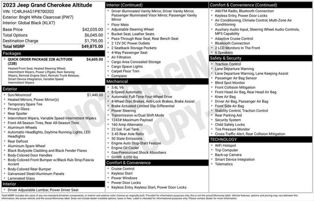 2023 Jeep Grand Cherokee Altitude 4x4 2023 Jeep Grand Cherokee Altitude 4x4