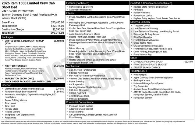 2026 RAM Ram 1500 RAM 1500 LIMITED CREW CAB 4X4 57 BOX 2026 RAM Ram 1500 RAM 1500 LIMITED CREW CAB 4X4 57 BOX