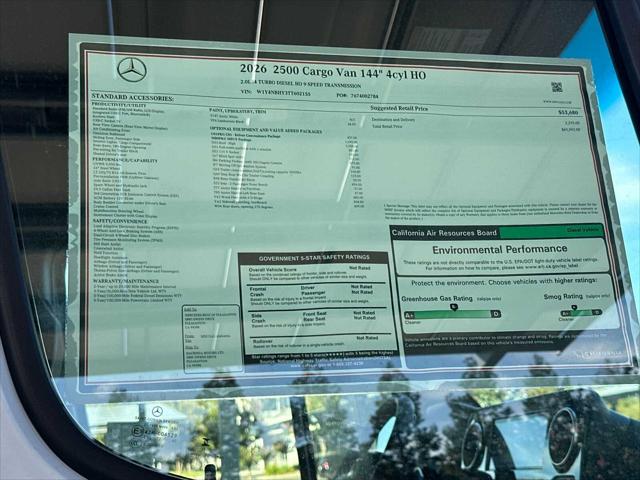 2026 Mercedes-Benz Sprinter 2500 Standard Roof 4-Cyl Diesel HO
