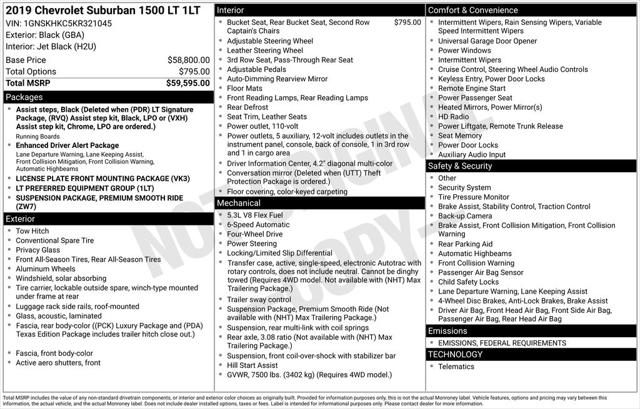 2019 Chevrolet Suburban LT 2019 Chevrolet Suburban LT