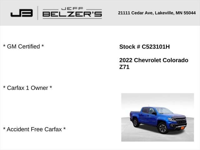 2022 Chevrolet Colorado 4WD Crew Cab Short Box Z71 2022 Chevrolet Colorado 4WD Crew Cab Short Box Z71