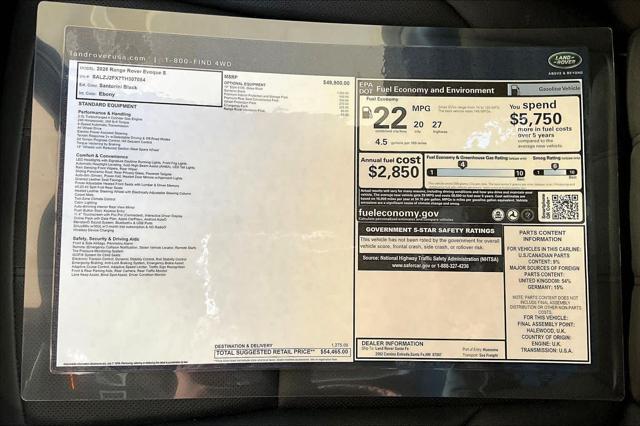 2026 Land Rover Range Rover Evoque Core S