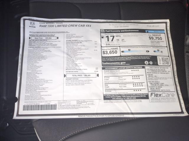 2026 Ram 1500 Limited Crew Cab 4x4 5'7" Box