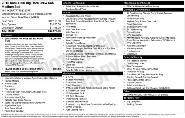 2016 RAM 1500 Big Horn 2016 RAM 1500 Big Horn