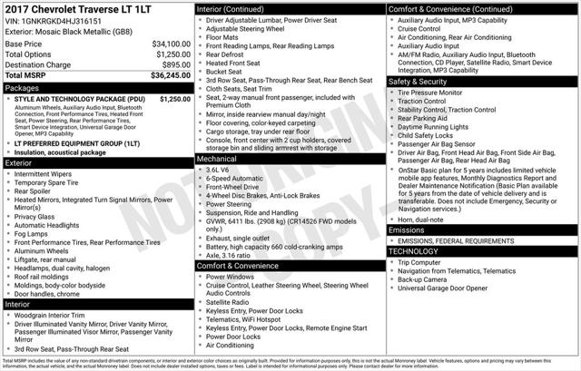 2017 Chevrolet Traverse 1LT 2017 Chevrolet Traverse 1LT