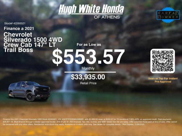 2021 Chevrolet Silverado 1500 4WD Crew Cab Short Bed LT Trail Boss 2021 Chevrolet Silverado 1500 4WD Crew Cab Short Bed LT Trail Boss