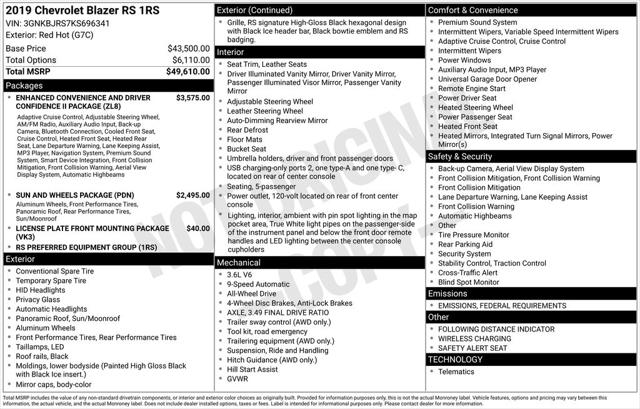 2019 Chevrolet Blazer RS 2019 Chevrolet Blazer RS