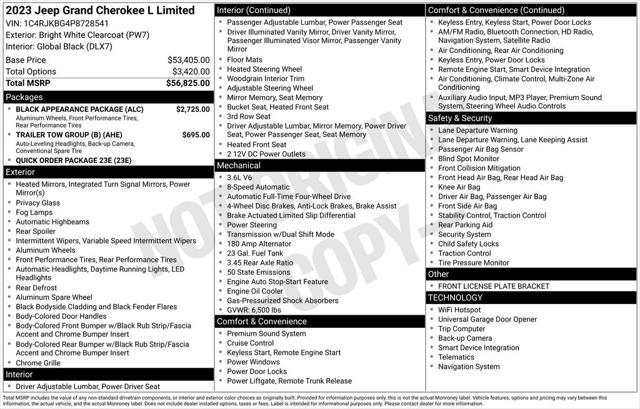 2023 Jeep Grand Cherokee L Limited 4x4 2023 Jeep Grand Cherokee L Limited 4x4