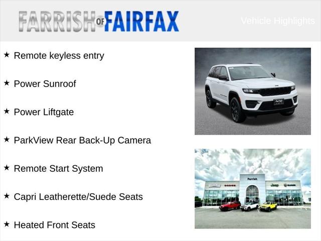 2025 Jeep Grand Cherokee GRAND CHEROKEE ALTITUDE X 4X4 2025 Jeep Grand Cherokee GRAND CHEROKEE ALTITUDE X 4X4