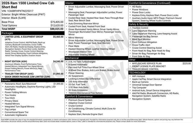 2026 RAM Ram 1500 RAM 1500 LIMITED CREW CAB 4X4 57 BOX 2026 RAM Ram 1500 RAM 1500 LIMITED CREW CAB 4X4 57 BOX