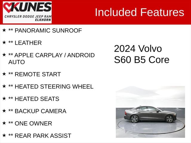 2024 Volvo S60 B5 Core Dark Theme 2024 Volvo S60 B5 Core Dark Theme