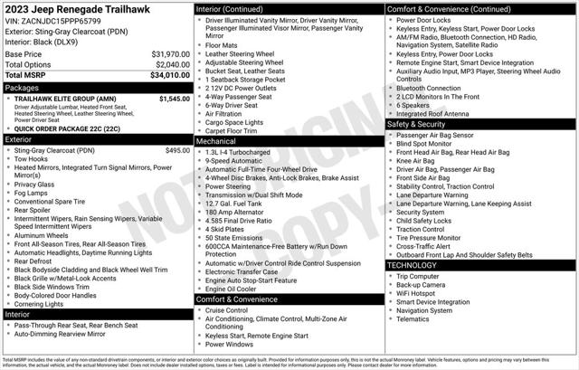 2023 Jeep Renegade Trailhawk 4x4 2023 Jeep Renegade Trailhawk 4x4