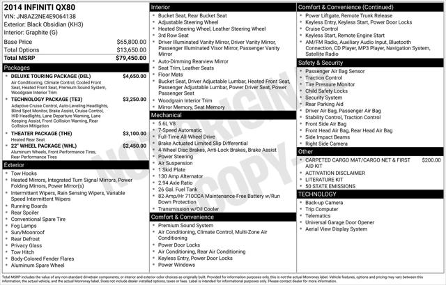 2014 INFINITI QX80 Base 2014 INFINITI QX80 Base