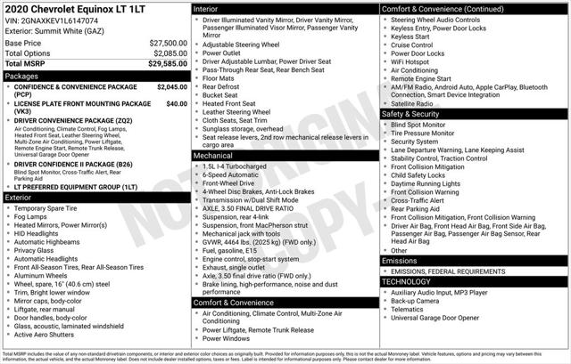 2020 Chevrolet Equinox FWD LT 1.5L Turbo